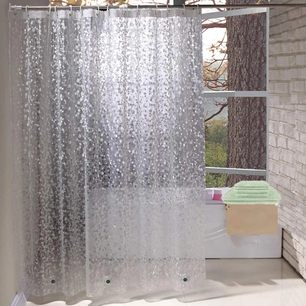 72 x 96 Inch Cobblestone-Clear Curtain for Home Decor (Pack of 1)
