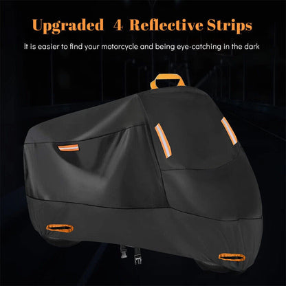 2X Waterproof Heavy Duty Motorcycle Cover for Winter Outside Storage