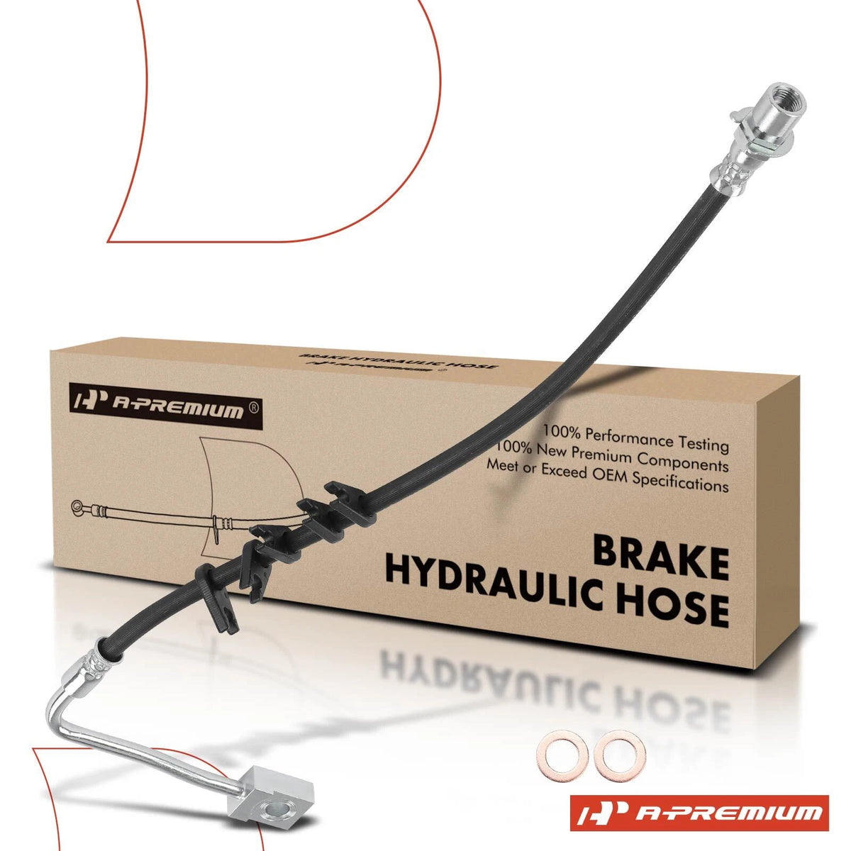 Rear Left Brake Hydraulic Hose for Chevrolet C6500 C7500 Kodiak (8103693480, H620379)