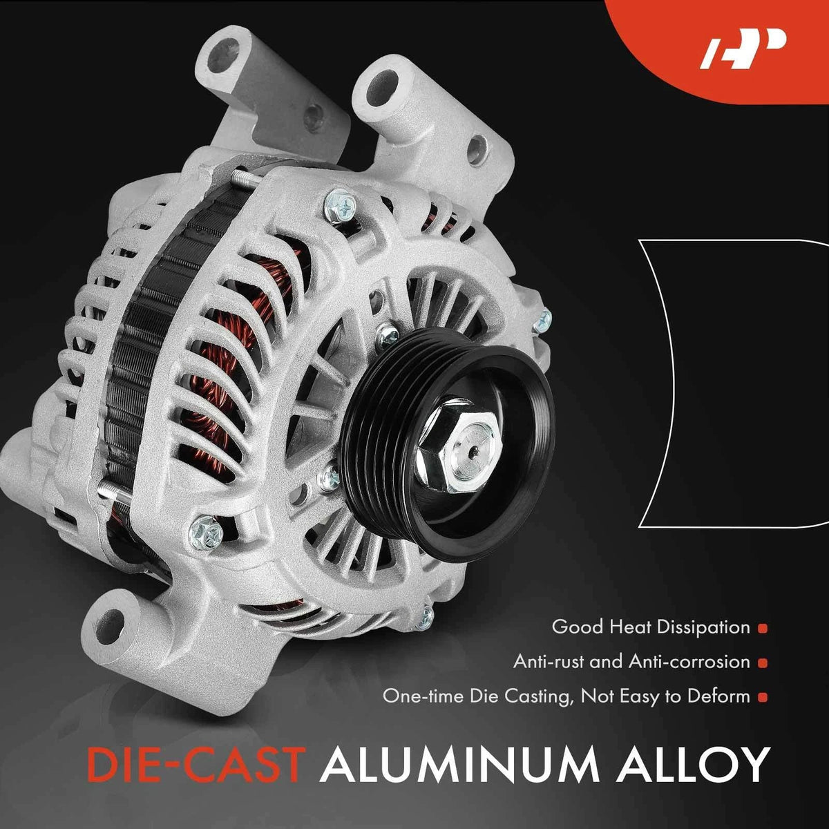 Alternator for Ford Ranger (2010–2011) 105 Amp 12V 6-Groove Pulley