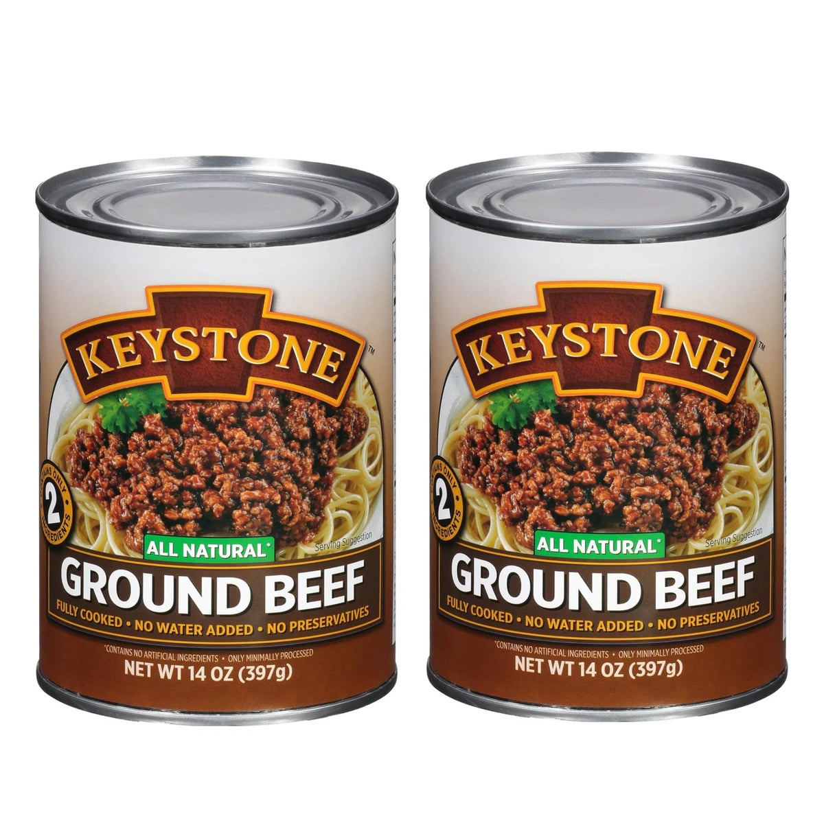 2X Fully Cooked Ground Beef Canned 28 Oz - Shelf Stable Survival Food