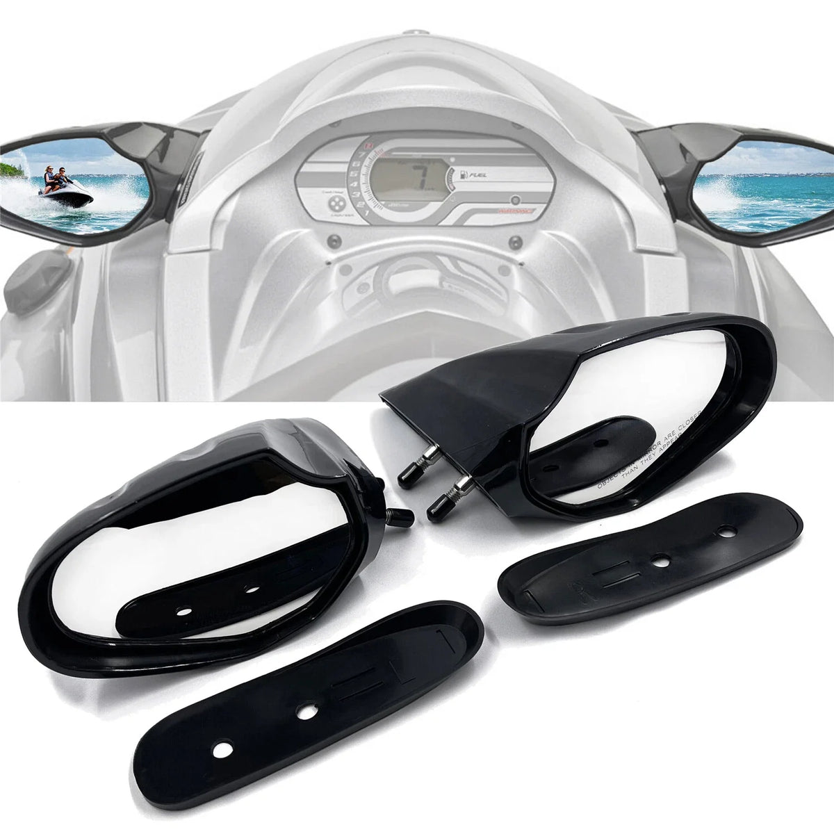 Pair Mirrors for Yamaha WaveRunner VX Cruiser Deluxe Sport (2010–2014)