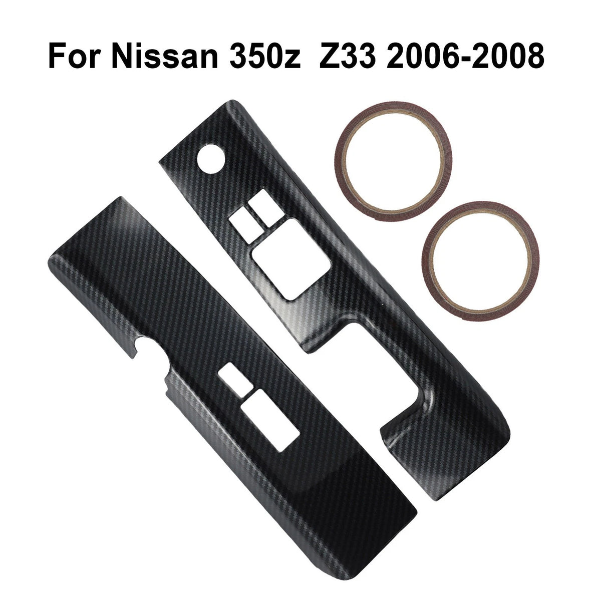 Carbon Fiber Interior Glass Switch Covers for Nissan 350Z (2006–2008)