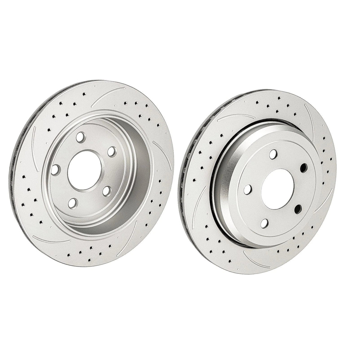 Rear Drilled Slotted Brake Rotors for Jeep Grand Cherokee and Dodge Durango (2011–2020)