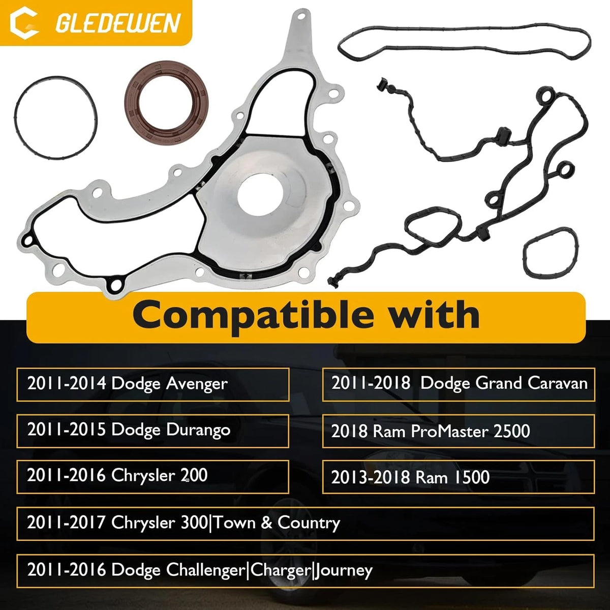 Timing Cover Gasket for Dodge Grand Caravan Jeep Grand Cherokee (2011–2017)
