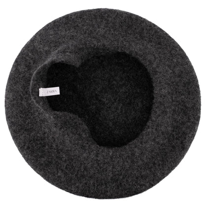 Wool French Beret for Men and Women - Grey, One Size