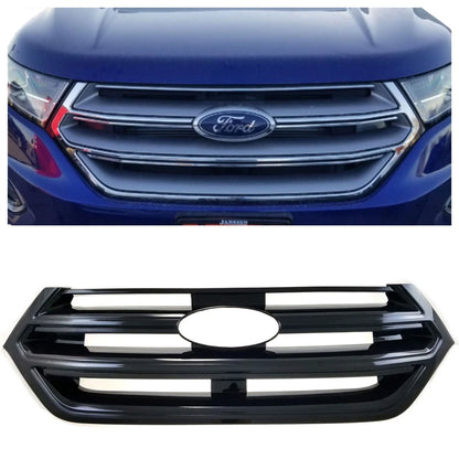 Upper Grille Overlay Insert Gloss Black for Ford Edge (2015–2018) GI481BLK