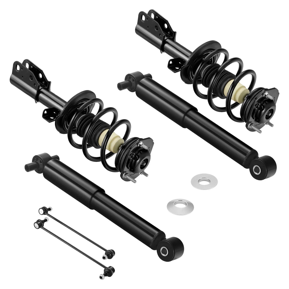 Set of 4 Front Struts Rear Shocks Sway Bars for Buick Enclave Saturn Outlook (2007–2012)