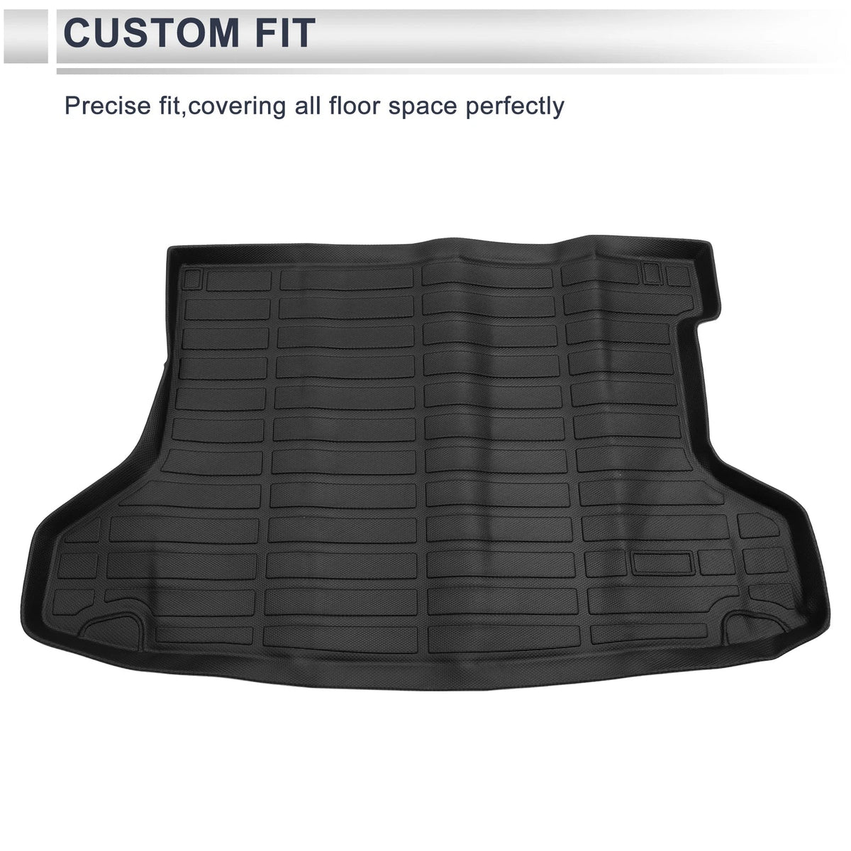 Cargo Liner Rear Trunk Mat for Honda HR-V FWD (2016–2022) TPE Long Grid Pattern