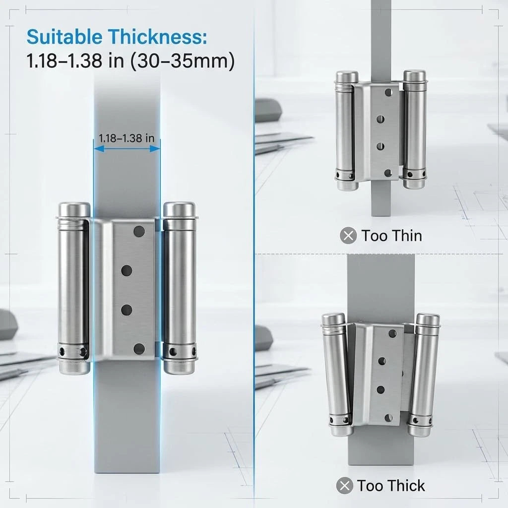 Set of 4 Heavy Duty 3" Cafe Saloon Bars Door Swing Hinges