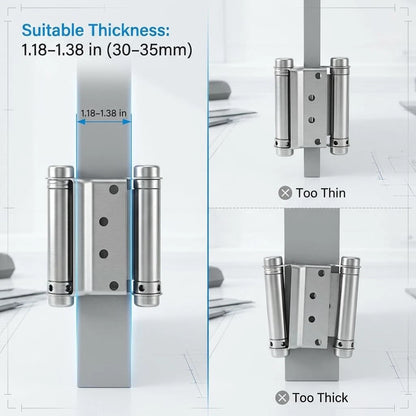Set of 4 Heavy Duty 3" Cafe Saloon Bars Door Swing Hinges
