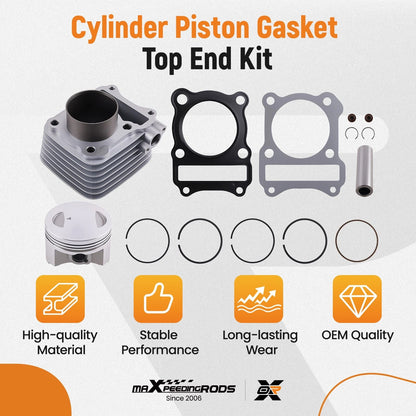Big Bore Cylinder Top End Kit for Suzuki GN125 EN125 GS125 GZ125 DR125 (2000–2023)