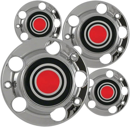 Set of 4 Chrome Wheel Hub Center Caps for Ford F150 Bronco Van (1980–1996)