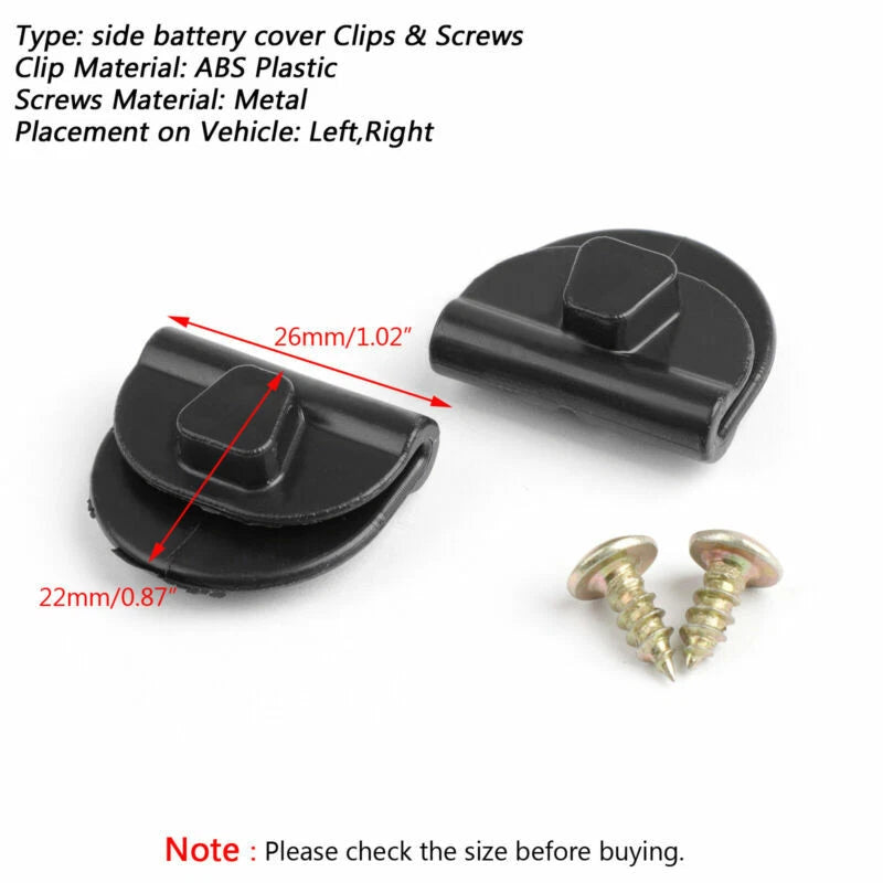 Set of 4 Battery Left Side Cover ABS Clips for Sportster XL883 XL1200 (2004–2018) M501-012-Set