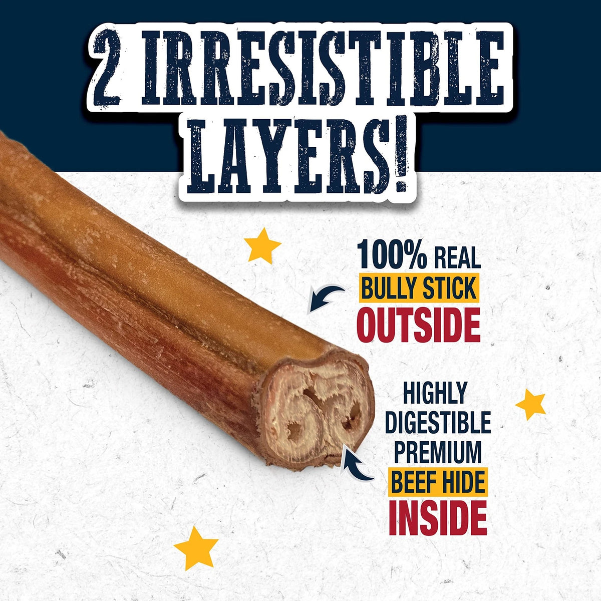 Cadet Bully Hide Sticks for Large Dogs (Pack of 1)
