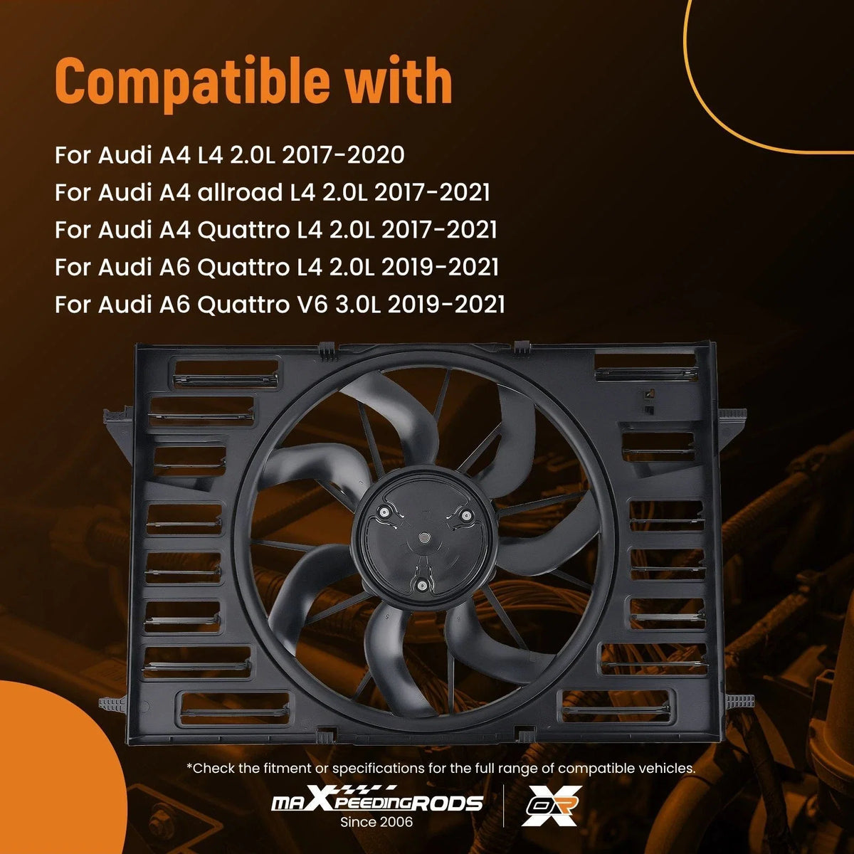 Radiator Cooling Fan Assembly for Audi A4/A6 Quattro/A7 Sportback (2017–2021)