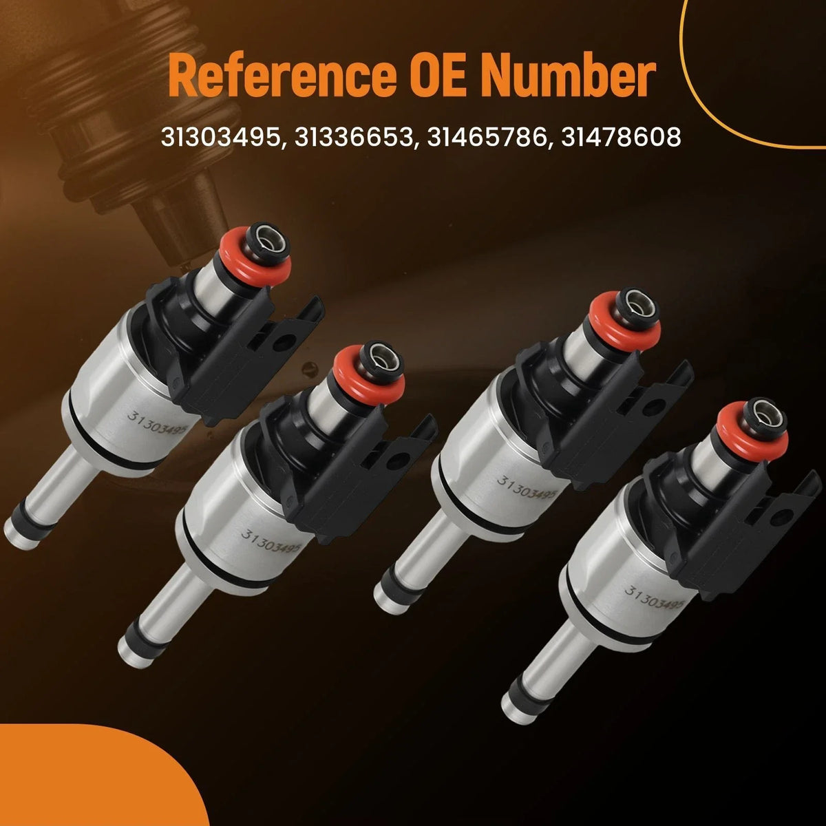 Set of 4 Fuel Injectors for Volvo XC70 S80 2.0L Turbo (2014–2015)