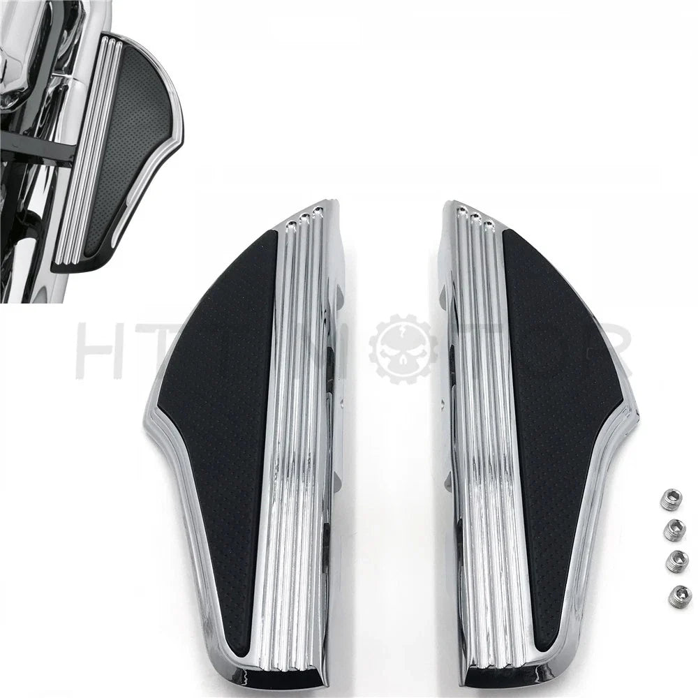 Shark Fin Passenger Footboard for Harley Dyna (2006–2017) & Touring (1986–2019) Chrome
