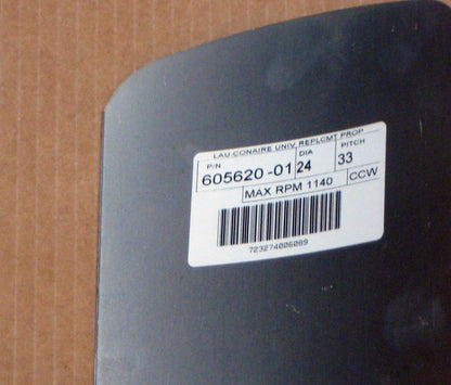 24" Fan Blade for CCW Rotation (33 Degree Pitch, 5 Blades)
