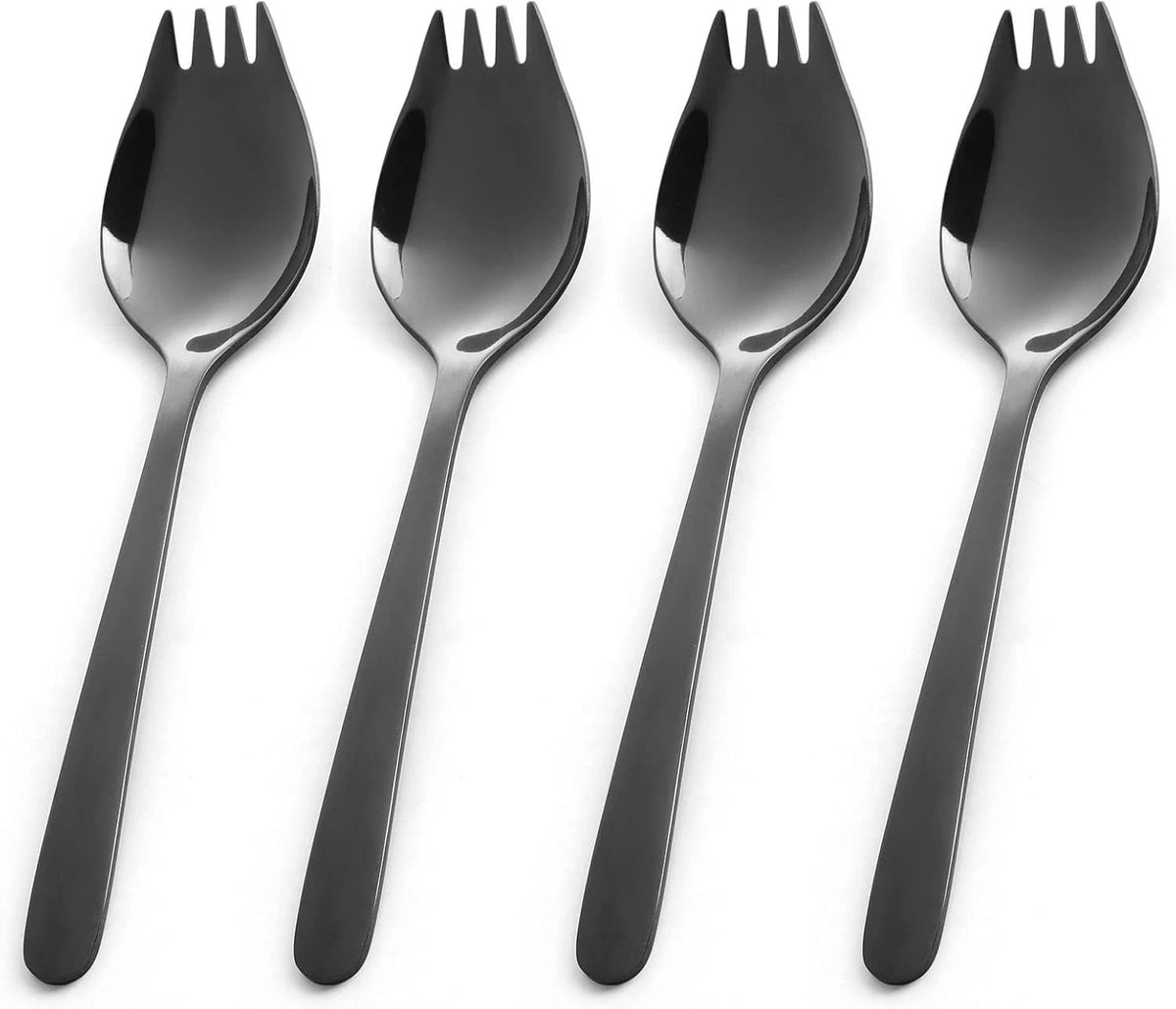 4X Stainless Steel Sporks for Reusable Metal Ice Cream Spoons