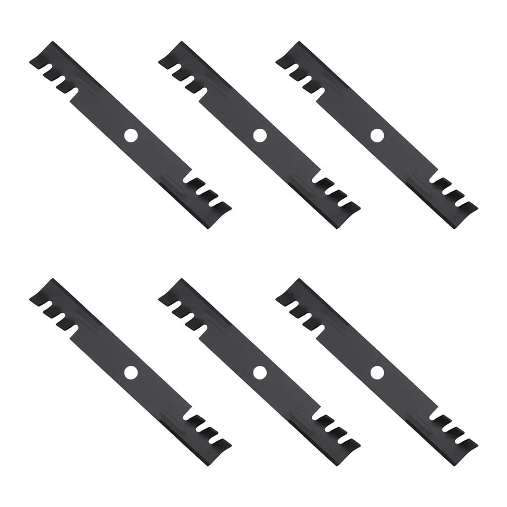 Set of 6 Toothed Mulching Mower Blades for Exmark (18" X 15/16")