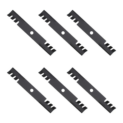 Set of 6 Toothed Mulching Mower Blades for Exmark (18" X 15/16")