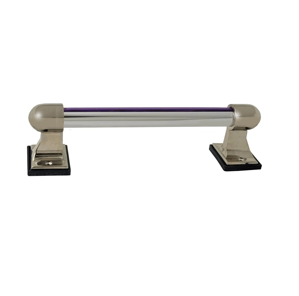 2 Purple Lighted Chrome Metal Grab Handles for RV Motorhome Camper Trailer