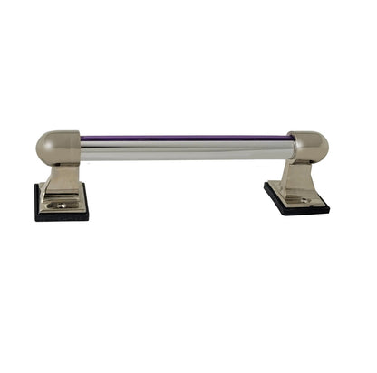 2 Purple Lighted Chrome Metal Grab Handles for RV Motorhome Camper Trailer