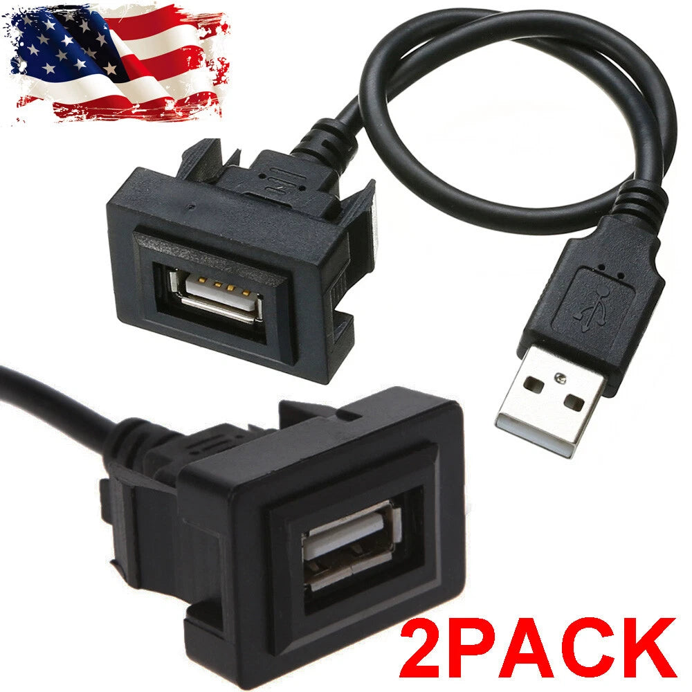 2X 24cm USB Extension Cable for Toyota EBS (2010–2023)