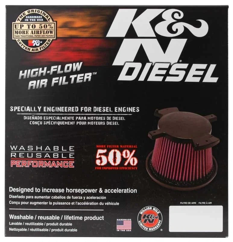 K&N E-0785 Engine Air Filter for Ford F-250 F-350 Super Duty (2008–2010)