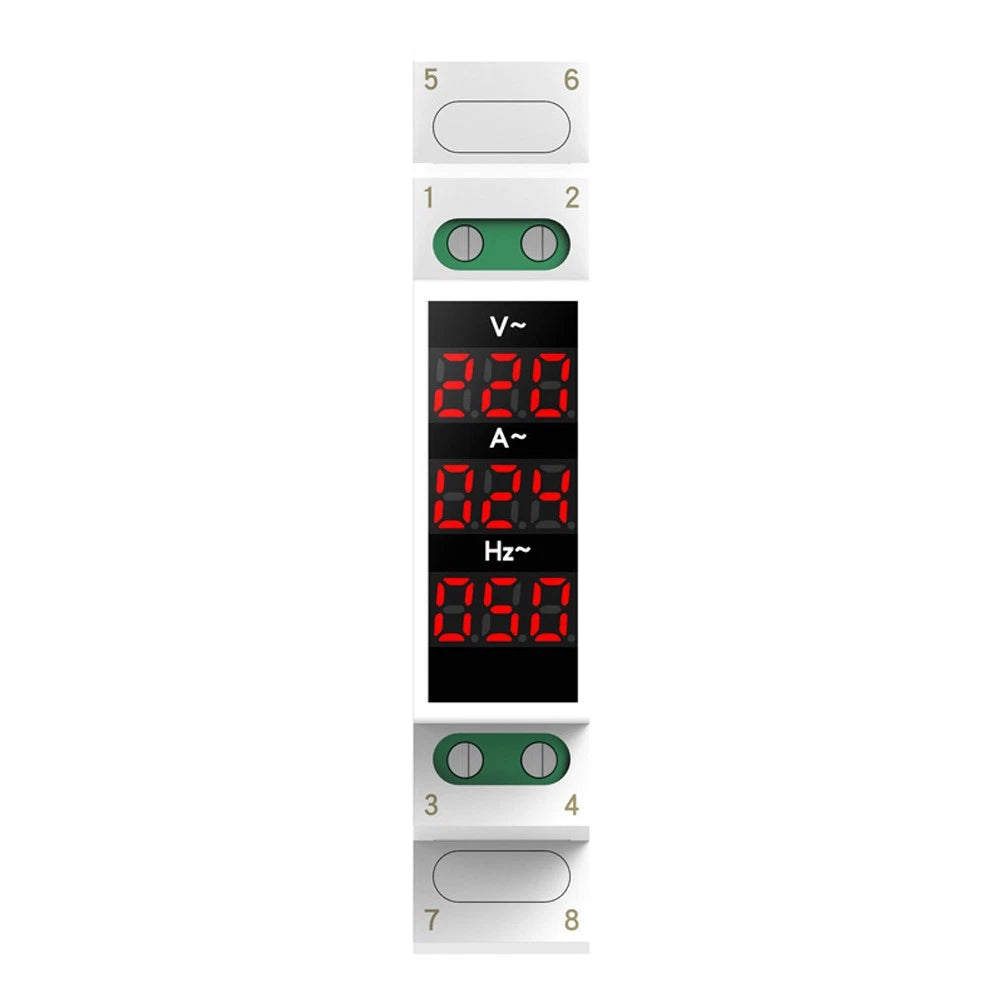 Mini Current Meter Digital Display for AC 80-500V 1-100A Din Rail