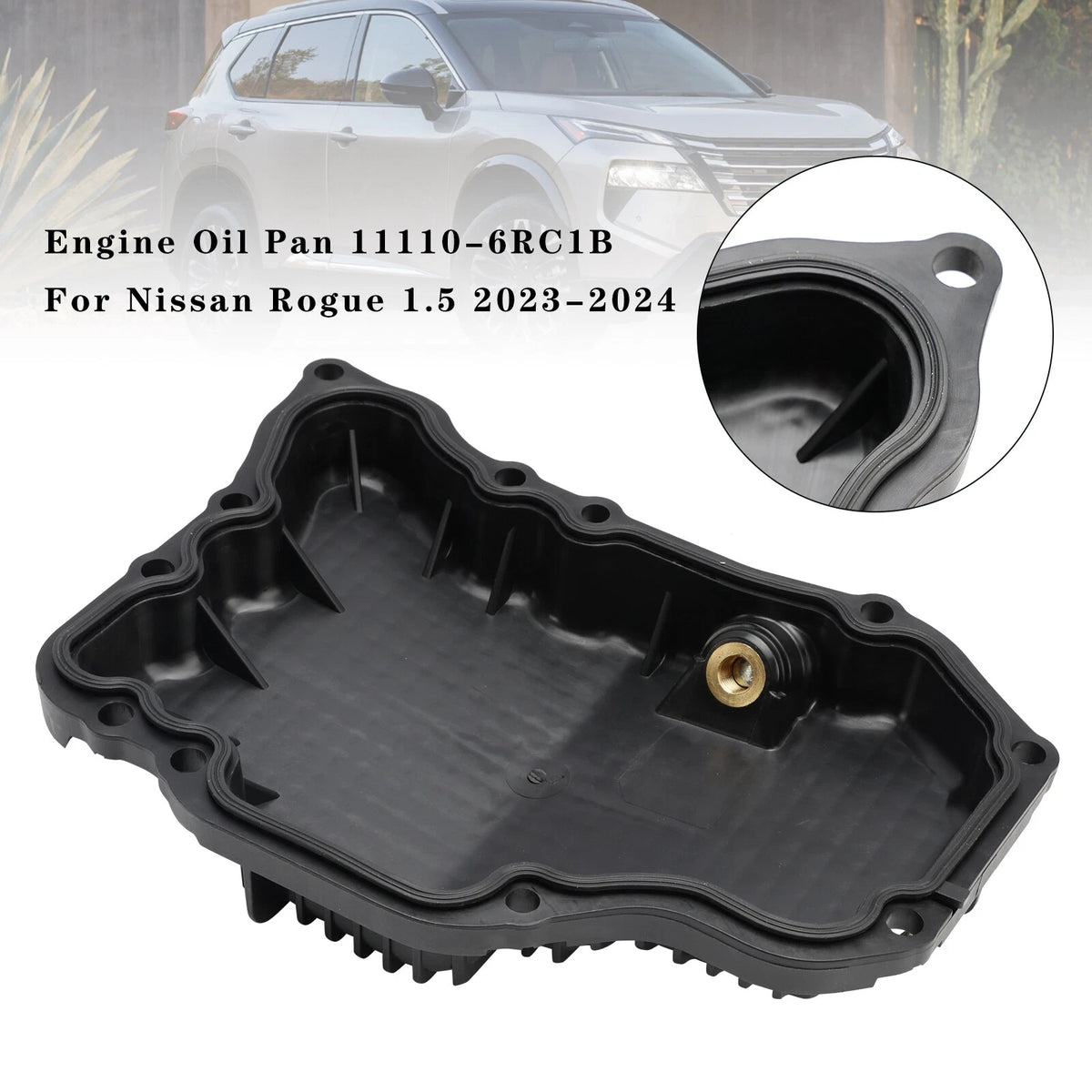Engine Oil Pan for Nissan Rogue (2023–2024) 11110-6RC1B, 11110-6RC0B