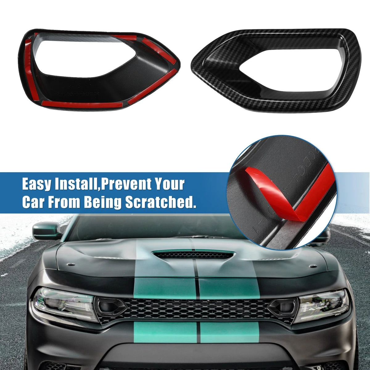 Front Bumper Center Grill Trim Cover for Dodge Charger R/T Scat Pack (2015–2023)