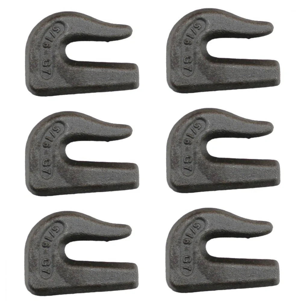 Set of 6 Weld On Grab Chain Hooks 5/16" G70 WLL 4,700 0900103