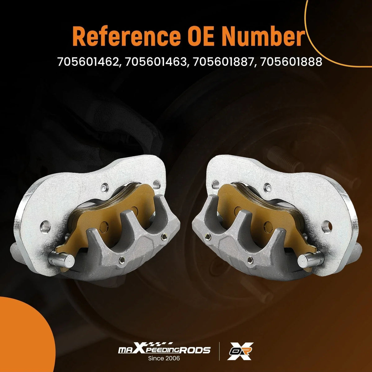 Front Brake Calipers + Sintered Pads for Can-Am Commander Defender HD (2011–2023)