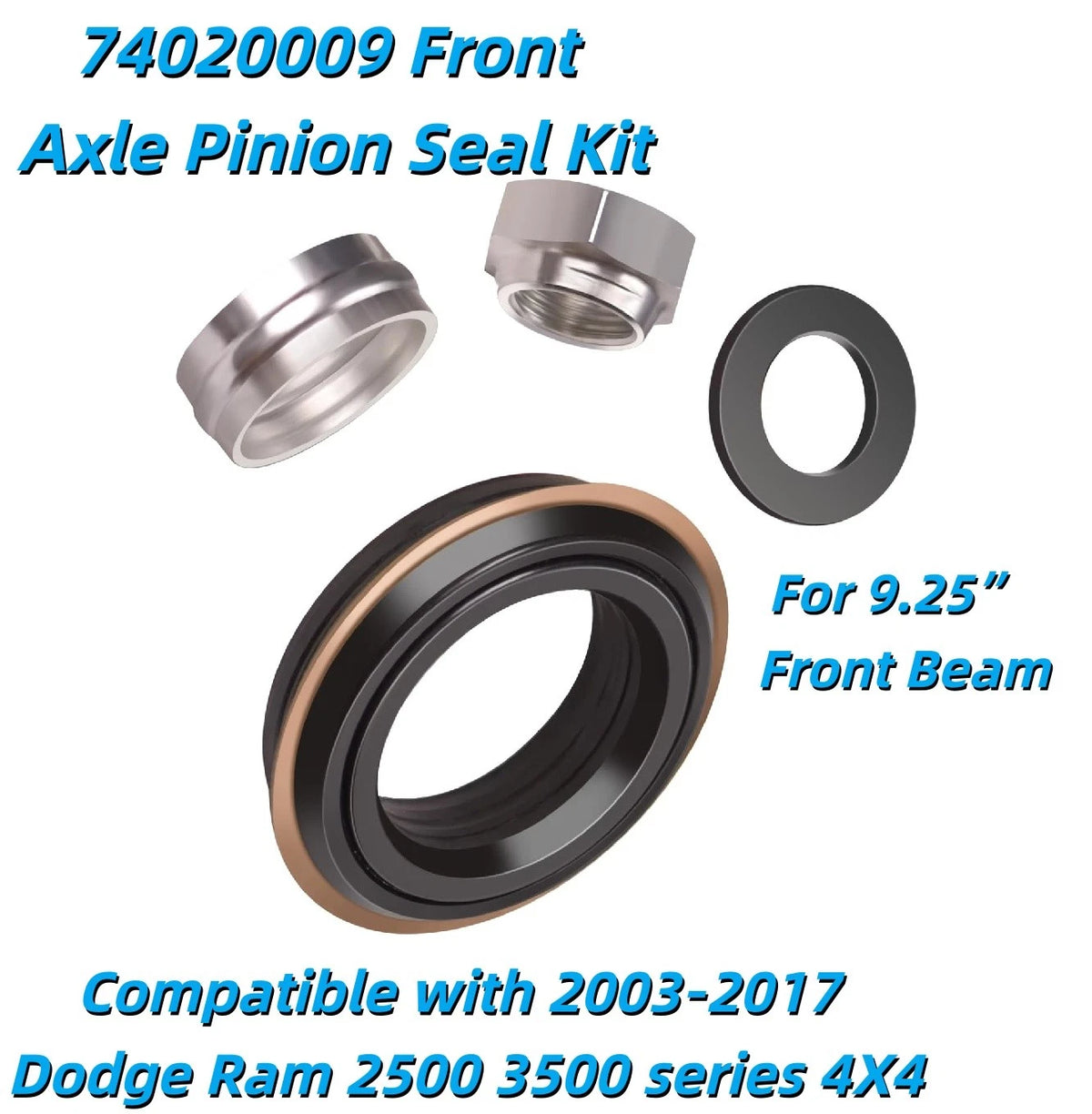 Front Axle Pinion Seal Kit for Dodge Ram 2500 3500 4X4 (2003–2017)