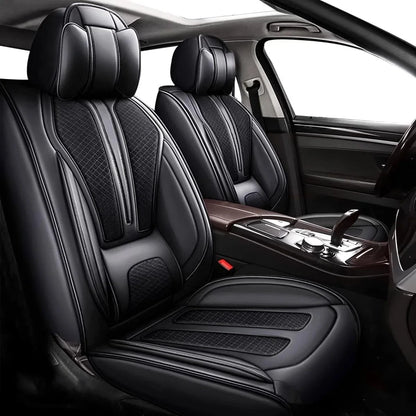 Faux Leather Car Seat Covers for Honda Toyota (Set of 5 Seats)