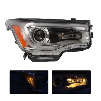 Right Passenger Side Headlight for GMC Acadia (2017–2019) GM2503446, LED, Chrome
