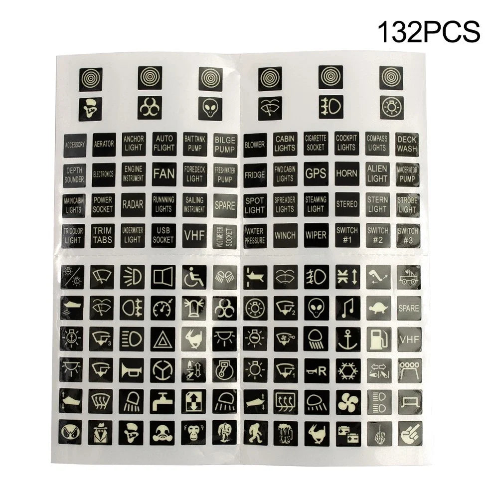 Decal Sticker Labels for Boat (132 pcs)