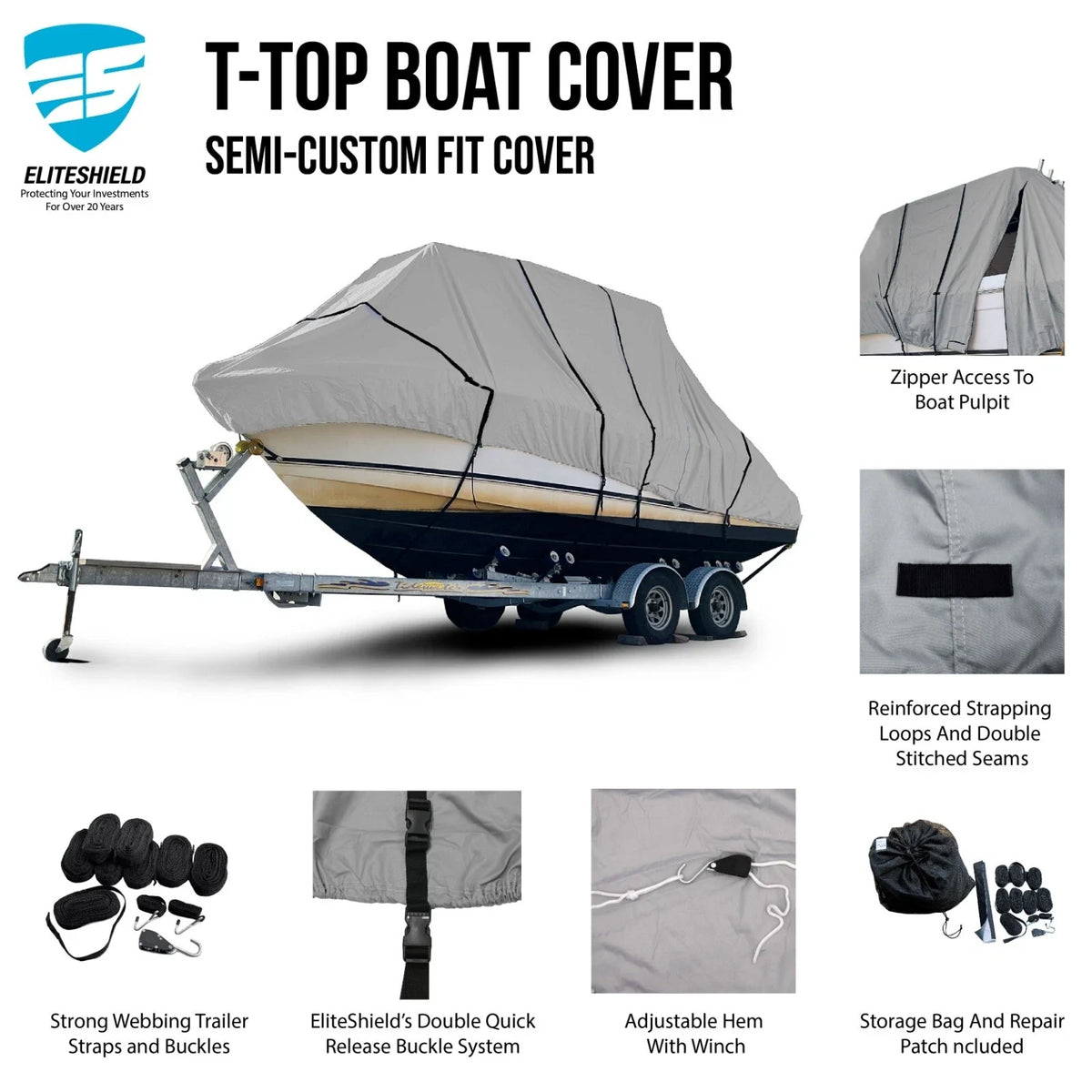 Boat Cover for Sea Fox 256 Voyager (Dry-Tech)