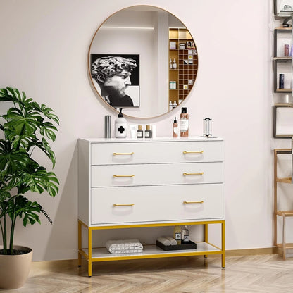 Salon Cabinet Beauty Station with 3 Drawers & Mirror