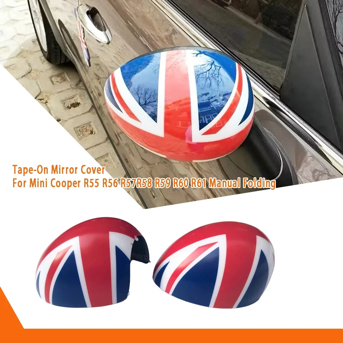 2Pcs Wing Side Mirror Cap Cover for Mini Cooper R55 R56 R57 R60 R61 (2008–2016)