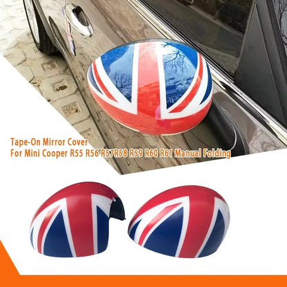 2Pcs Wing Side Mirror Cap Cover for Mini Cooper R55 R56 R57 R60 R61 (2008–2016)