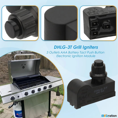DHLG-3T Grill Igniters for Charbroil 3 Outlets (AAA)