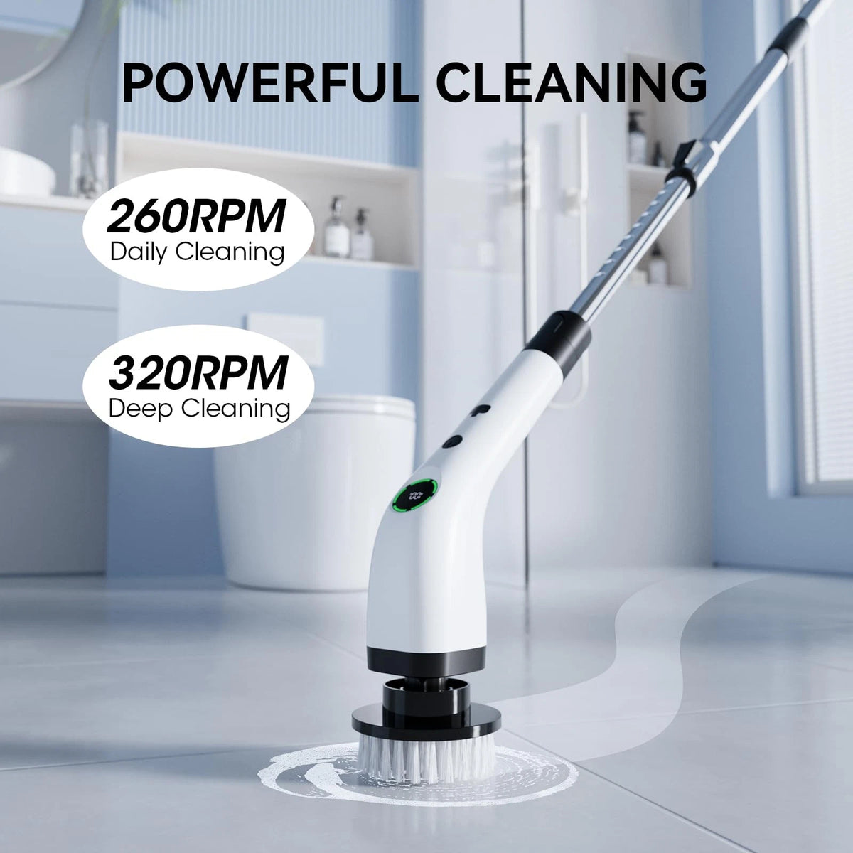Electric Bathroom Cleaning Brush for Cordless Use (2023)