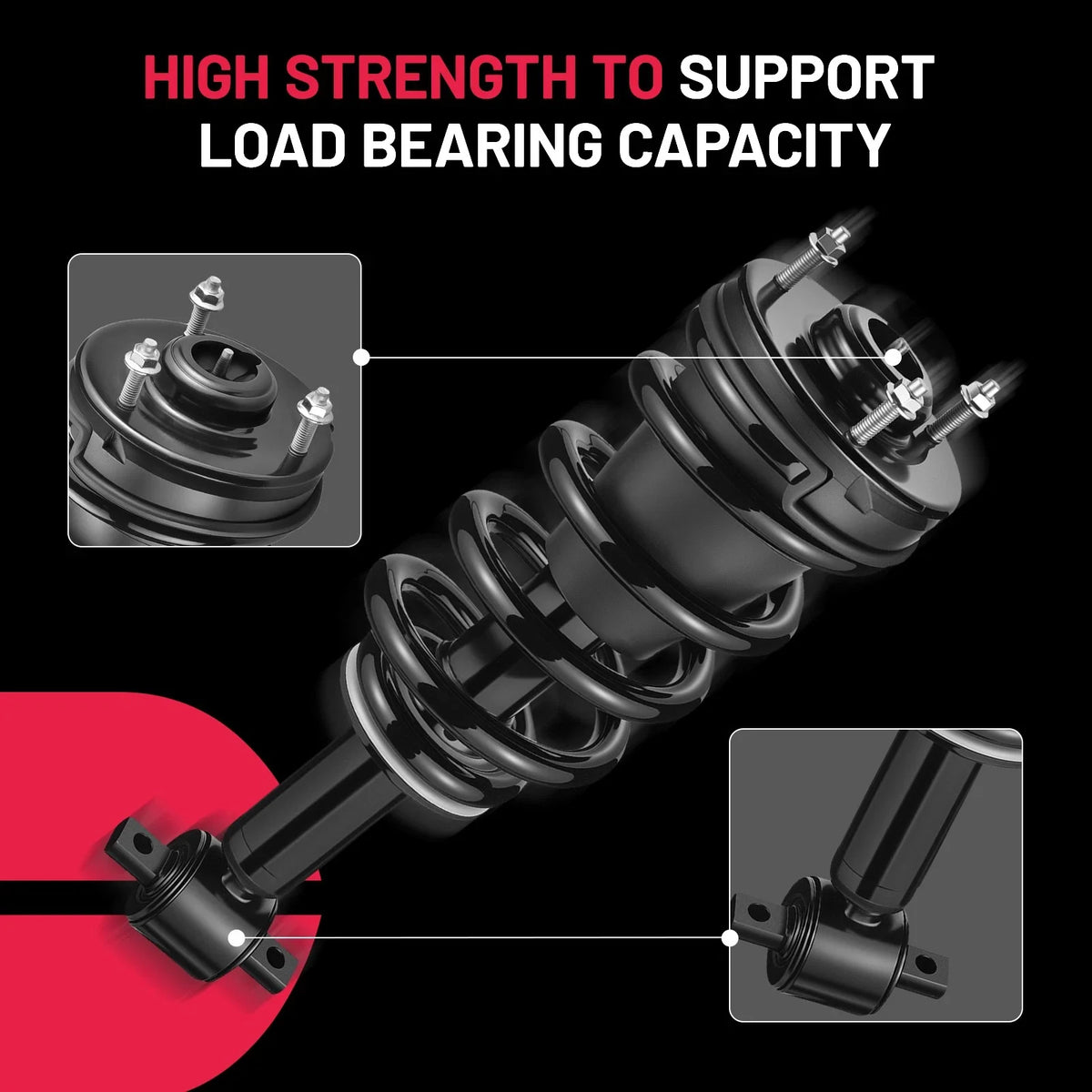 Front & Rear Shocks Struts Assembly for Chevrolet Silverado Sierra (2007–2013)