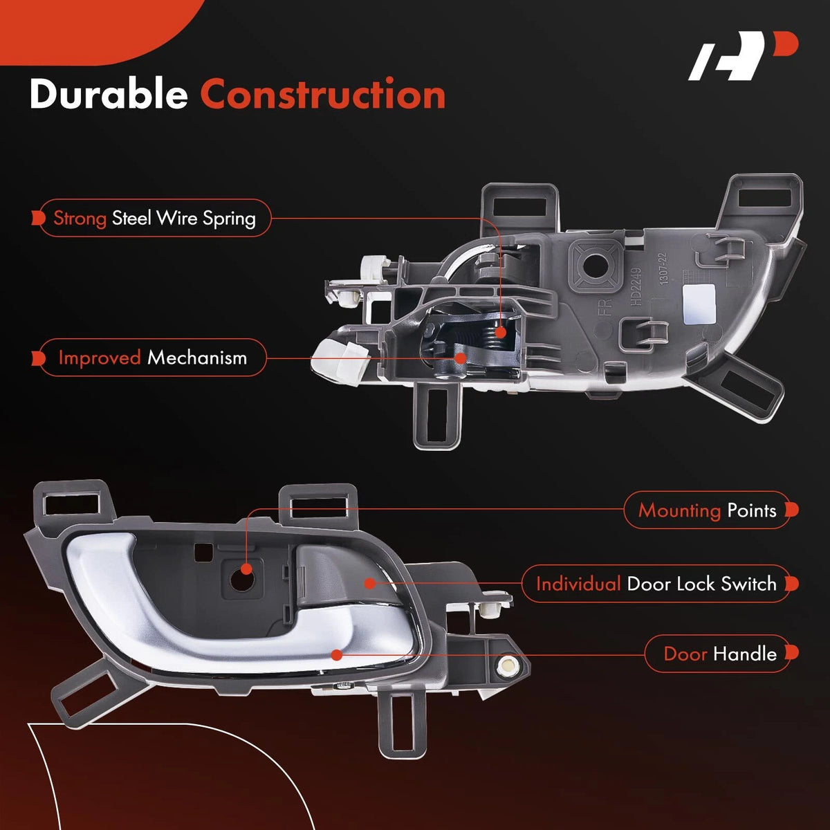 Front Right Door Handle for Honda Civic (2012–2015) 92603, 72120TR3A01ZB, 72120-TR3-A01ZB