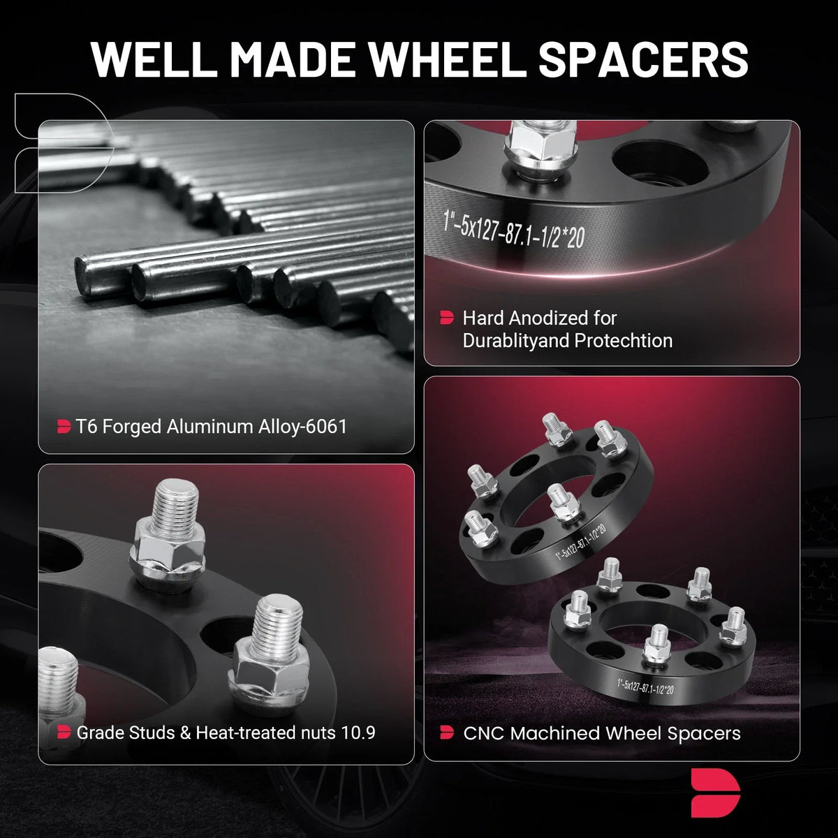 1 in Wheel Spacers for Buick LeSabre Cadillac Chevy C10 (1970–1972)