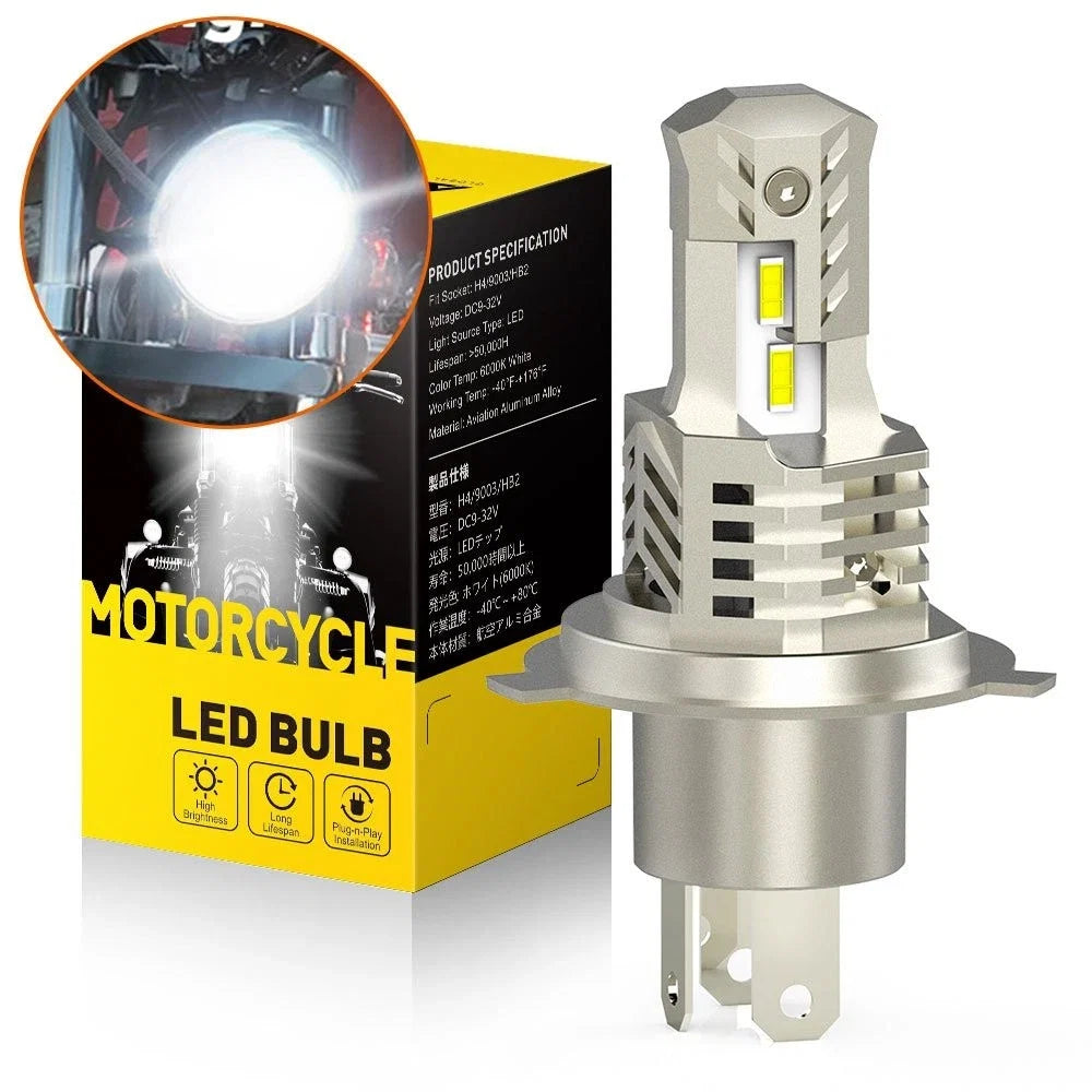 AUXITO 9003 H4 LED Hi/Lo Beam Headlight Bulb for Motorcycle (1:1)