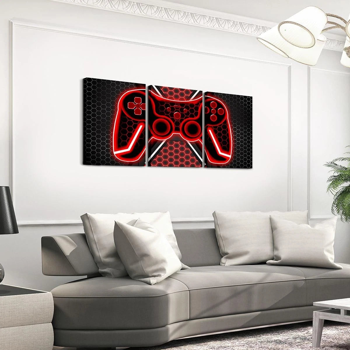 3 Piece Gamer Canvas Wall Art 12" x 16" for Picture Wall Decor